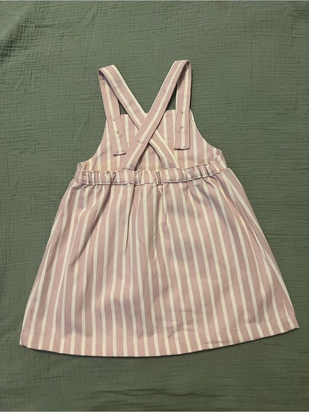 Carter’s Baby Girls 18M Pink Stripe Jumper Dress & Onesie Set NWT